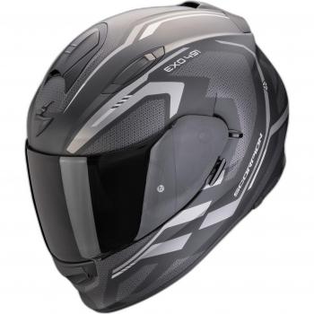 Casco Integral Scorpion Exo-491 Kripta Negro Plata Talla L
