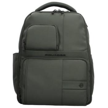 Piquadro Green Multi-Functional Bucket Backpack with Laptop Compartment, One Size