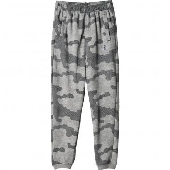 adidas YB LR S LC Pant - Pantalón para niño, color gris / negro, talla 128