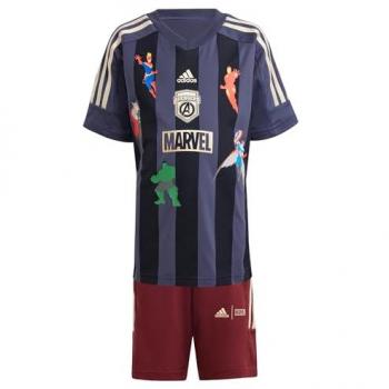 Adidas Marvel's Avengers Tee Set Unisex Chándales - Azul - Talla: 105 - 110 CM - Loneta de algodón