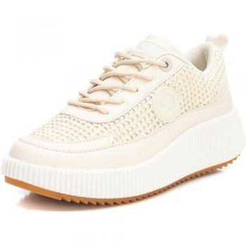 Zapatillas XTI 142465 Casual para Mujer, Color Beige, Talla 41, Cierre de Cordón, Moda Joven