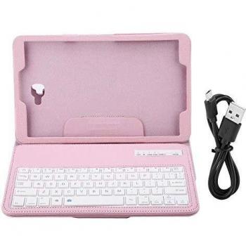 Funda de teclado para Samsung Tab A 10.1 T580 3 en 1 PU Funda protectora con teclado inalámbrico Bluetooth