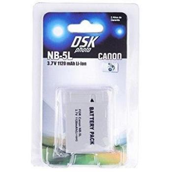 Silver HT 40500 - Batería de cámaras de Fotos para NB-5L Canon de 1120 mAh, Color Blanco. Compatible con la mayoría de cámaras de Canon