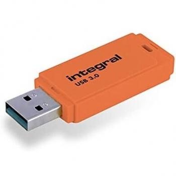 Pendrive Integral Neon USB 3.0, 32GB, Naranja