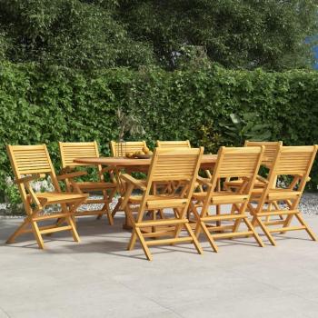 Sillas de jardín plegables 8 uds madera maciza teca 55x62x90 cm marrón