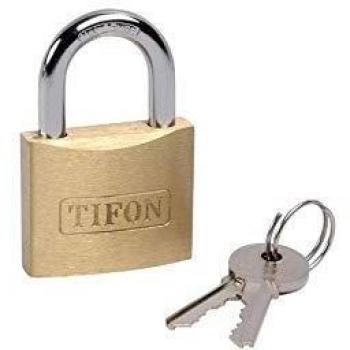 Candado Laton tifon Arco Corto 25 Mm