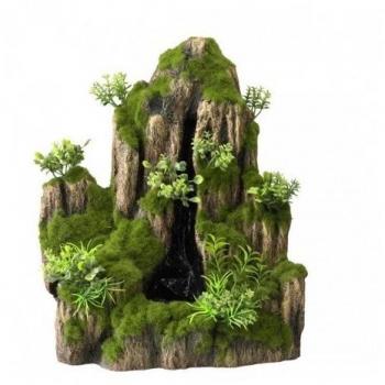 Cascada de Musgo Roca para Acuario con Salida Única - Pequeña 25.5x18x31cm