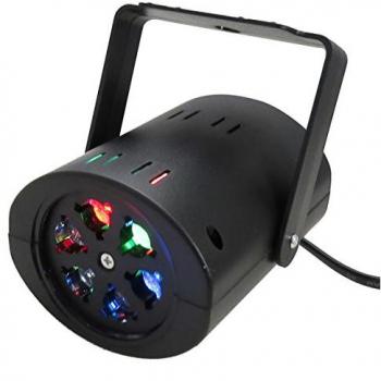 Proyector LED GOBO Karma CLP 68 con 4 Gobos incluidos y 9 LEDs de 1W en color negro