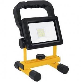 Proyector LED Rotatorio Recargable 10W 800 Lúmenes IP54 con Soporte y 2 Modos de Luz
