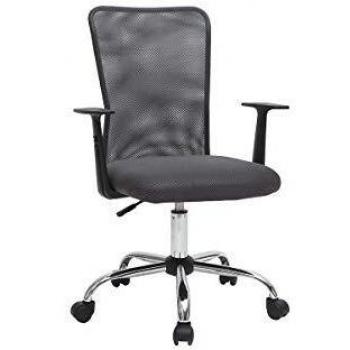 Sillón de escritorio diseño malla gris Pluz