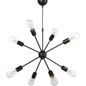 Plafón colgante esférico SATELLITE 8 Light Hierro Negro