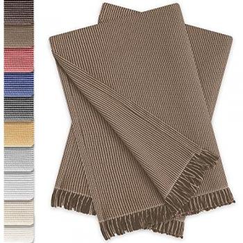 Pack de 2 Plaids Multiusos Paul 180 x 260 cm Visón - Fundas para Sofá, Mantas para Cama, Colchas Suaves y Prácticas