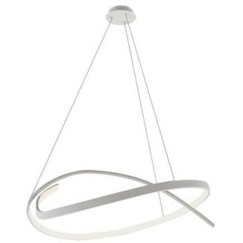 Lámpara LED Colgante Circular 48W Metal Blanco 80x120cm 3000K Regulable Triac