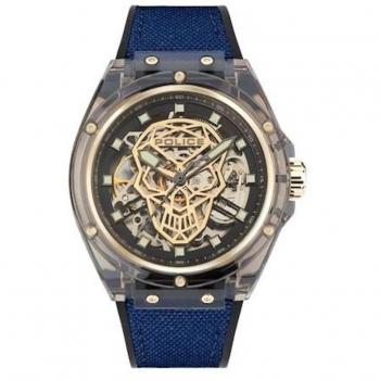 Police Reloj Hombre Analogico Cuarzo con Correa de Silicona PEWGR1592403