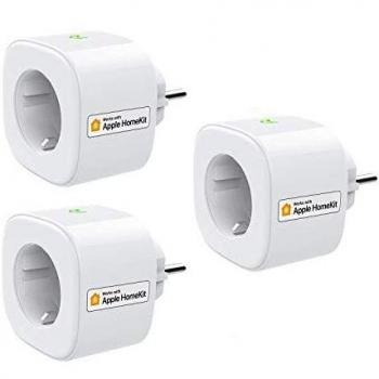 Enchufe Inteligente Wi-Fi 16A 3680W, con Control Remoto Meross app, Compatible con Apple HomeKit Siri, Alexa, Google Assistant y SmartThings, Wi-Fi Smart Plug, Modelo MSS210HK. Paquete de 3