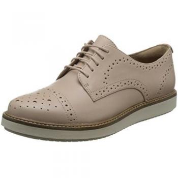 Clarks Glick Shine, Zapatos de Cordones Oxford para Mujer, Beige
