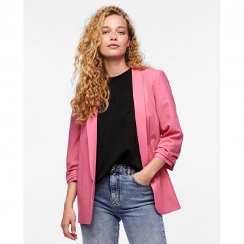Pieces Women's 3/4 Sleeve Blazer Jacket Bosella in Hot Pink