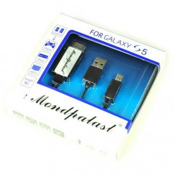 Mondpalast ® Cable MHL de Micro USB a HDMI - HDTV Adaptador para Samsung Galaxy S5 GT-i9600 SM-G900