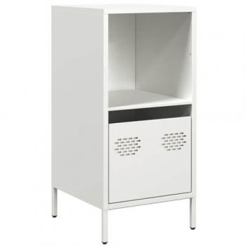 Aparador de acero laminado en frío blanco 35x39x73,5 cm vidaXL, Armario de almacenaje, Mueble aparador, Mueble de almacenaje de Cocina, bufé