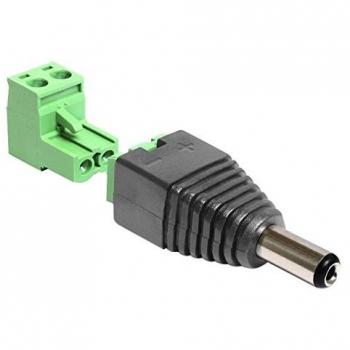Adaptador DC 2,1 x 5,5 mm Macho a Bloque de Terminales de 2 Pines - Delock 65422