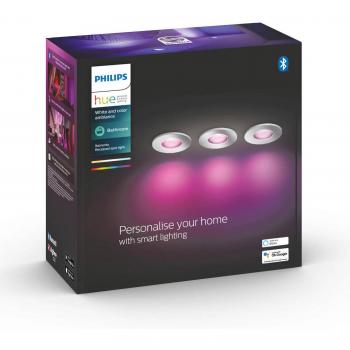Philips Hue Xamento foco empotrado aluminio 3 ud