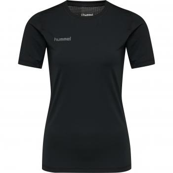 Camiseta de manga corta Hummel First Performance para mujer, color negro, talla XS