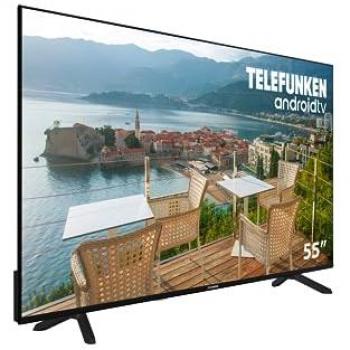 Telefunken 55DTUA523 - SMART TV 4K Ultra HD de 55 Pulgadas, Diseño sin Marcos, HDR10, Dolby Vision, Bluetooth y Chromecast Integrado