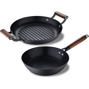 Set de Sartenes Masterpro Odin MP Negro Aluminio (2 Unidades)