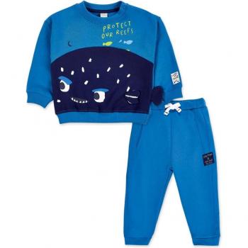 Chándal de niño Tuc Tuc Ocean Wonders en felpa azul 100% algodón