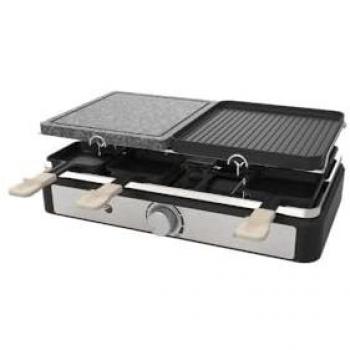 Raclette Grill Fagor FGRG8 - 8 Personas - Piedra de Cocción - 1400W - Termostato Regulable