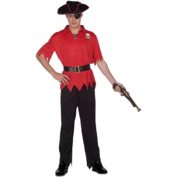 Disfraz de Pirata Rojo para hombre