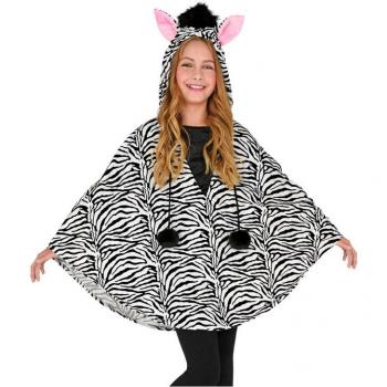 Disfraz o Poncho de Cebra con Capucha para niños - Widmann