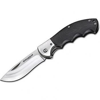 Böker Magnum NW Skinner Folding Knife - 3.35in Satin Blade, Black G10 Handle