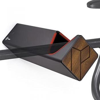 Soporte de pared para bicicletas D-RACK - Madera y aluminio anodizado negro - Diseño moderno y fácil instalación