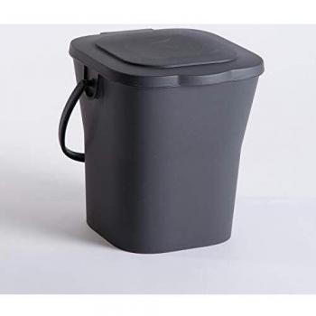 Contenedor de compost EDA 6 litros antracita con tapa