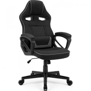 Silla Gaming Sense7 Knight Tela Negra y Gris