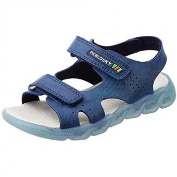 Sandalias Pablosky para niño con doble cierre adherente en color azul marino