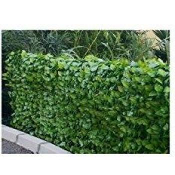 Rodillo de seto artificial 1x3m - verde suave - hojas de rosa