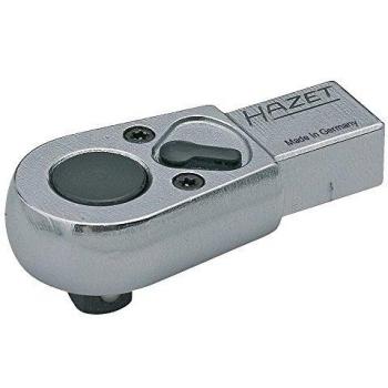 Cabeza de carraca reversible Hazet 6404-1, cuadrado insertable 14 x 18 mm, cuadrado macizo 1/2 pulgadas (12,5 mm), longitud de 83.5 mm