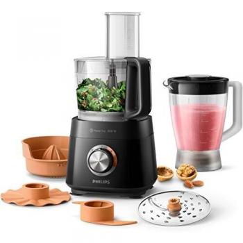 Robot de Cocina Multifuncional Moulinex ClickChef 1400W, 3.6L, 5 Programas Automáticos, Recetas en 2 Clicks, Incluye 7 Accesorios y Recetario (200 Rec