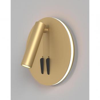 Aplique de pared LED Maytoni iOS 176, dorado, redondo, aluminio, integrado