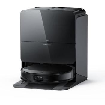 Aspiradora Robotizada Roborock Saros 10R con Estación de Carga y Navegación AI, Potencia de Succión 22.000 Pa, Color Negro