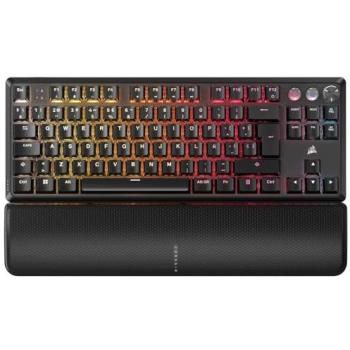 Teclado Mecánico Gaming Corsair K70 Pro TKL RGB con Interruptores Ajustables MGX Hyperdrive, Cable Magnético y Sondeo de 8.000 Hz - Negro