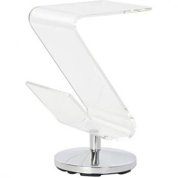 Mesa Revistero DKD Home Decor Transparente Acrílico Metal Plateado (30 x 33 x 55 cm)