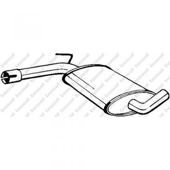 Silenciador intermedio silencioso BOSAL 233-481