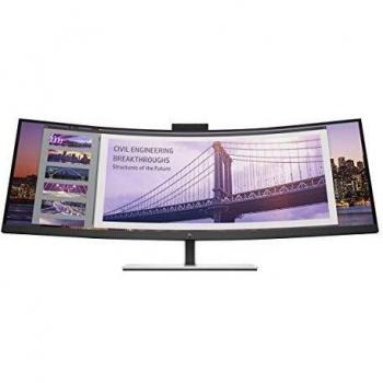HP - PC S430c Curved Ultrawide Display Monitor 43.4 VA Antireflejo 4K UHD, Resolución 3840 x 1200, Regulación de Altura, Compatible Montaje VESA, DisplayPort, HDMI, Webcam, Negro