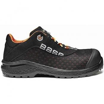 Base Protection, BE-FIT Calzado de Seguridad para Hombres y Mujeres, Negro y Naranja, Talla 37