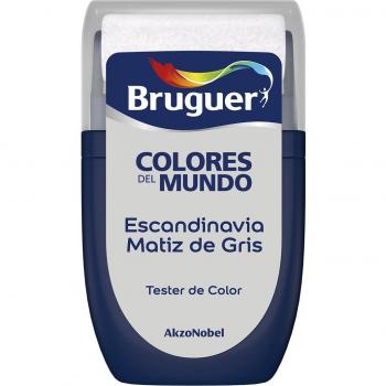 Bruguer - Pintura Plástica Mate de Interior 30 ml - Colores del Mundo Serie Escandinavia, Matiz Gris