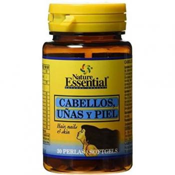 Cabellos uñas & piel 22,4 g. 30 perlas con omega-3, L-cistina, hierro, zinc y vitaminas. Para fortalecer y frenar la caída del cabello y reforzar uñas y piel