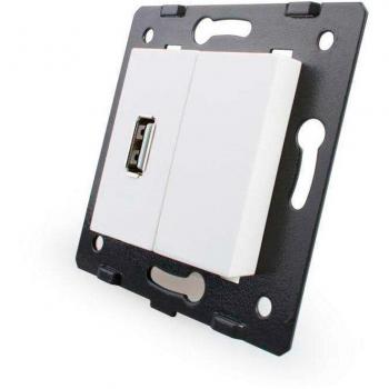 Mecanismo de empotrar enchufe USB blanco LEDBOX